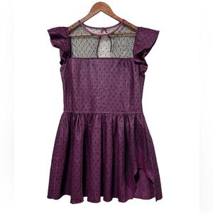 Valentino Garavani RED Valentino Lambskin Leather / Swiss dot Dress